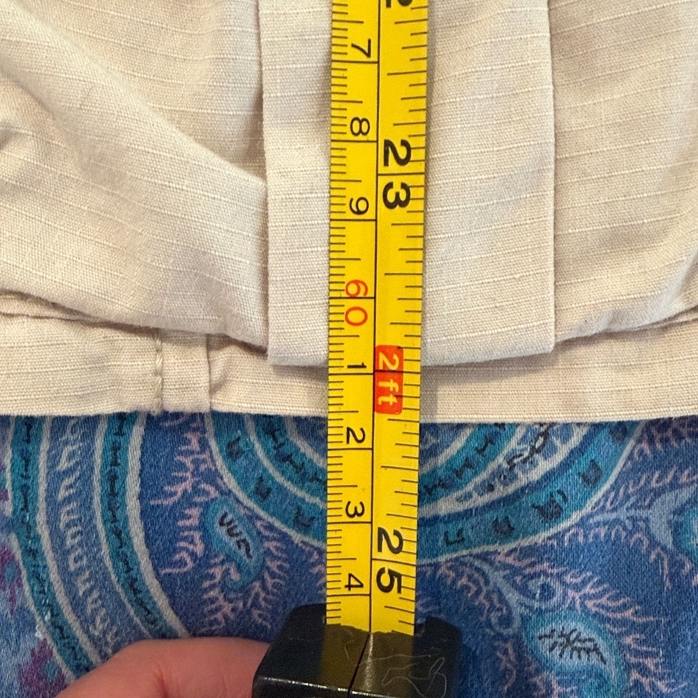 Eddie Bauer cotton canvas tan safari shirt jacket Orange trim women’s S - Picture 11 of 11